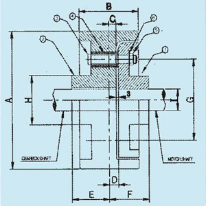 C.I. Brake Drum Coupling